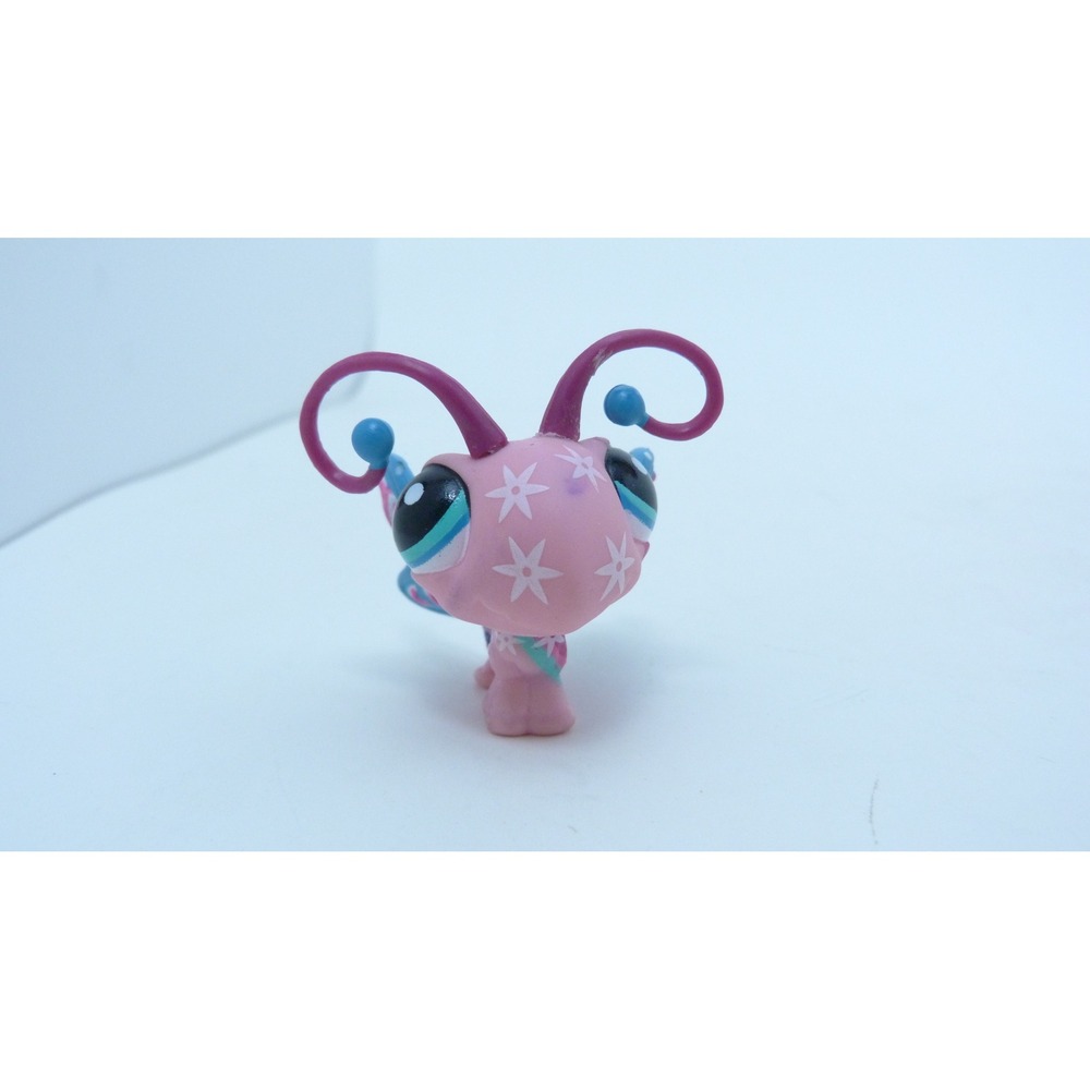 Hasbro Littlest Pet Shop Pink Butterfly 1838 Blue Wings Star Patterns Toy